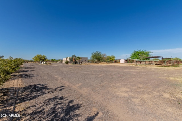 view of road featuring a rural view