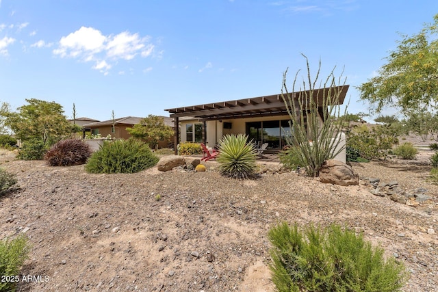 4246 Stage Stop Way, Wickenburg, AZ 85390 - back of house featuring a pergola, a patio area, and stucco siding