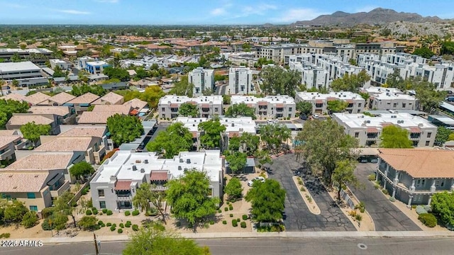 bird's eye view with a mountain view