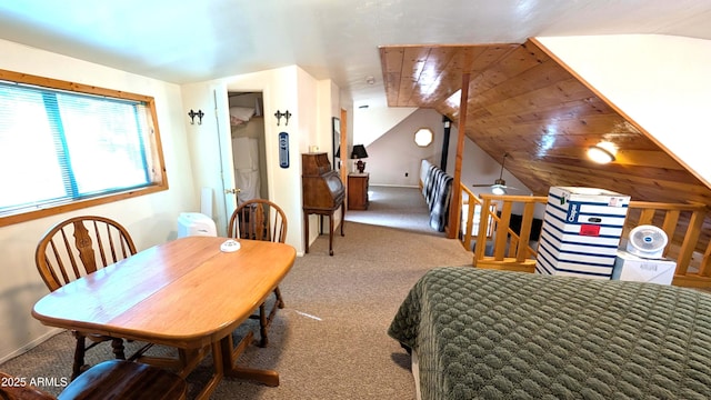 2425 Tall Trees Loop, Forest Lakes, AZ 85931 - carpeted bedroom featuring vaulted ceiling