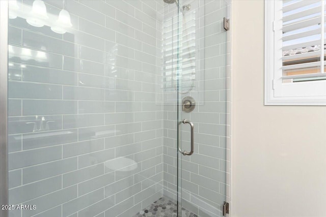 bathroom with an enclosed shower