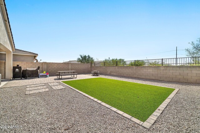 view of yard with a patio