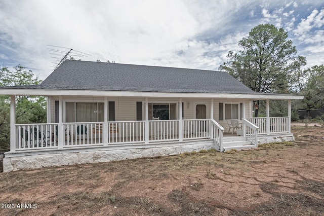 view of front of home with a porch