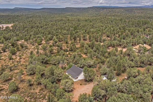 aerial view featuring a mountain view