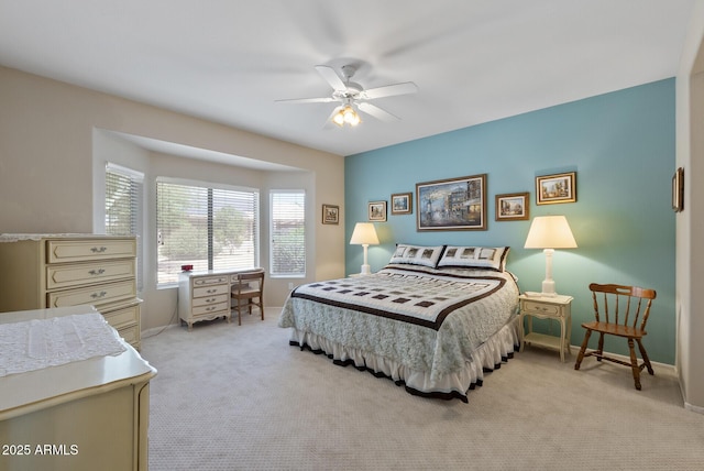 20394 N Coronado Way, Surprise, AZ 85374 - bedroom with light colored carpet and ceiling fan