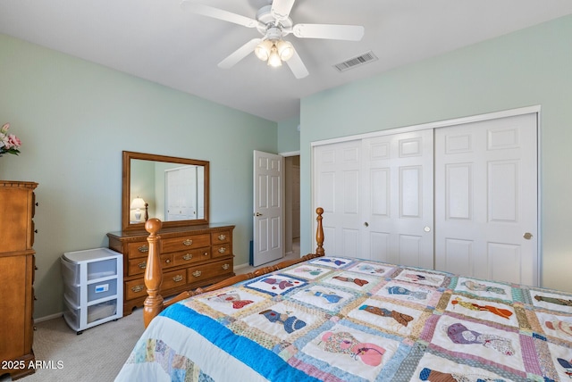 20394 N Coronado Way, Surprise, AZ 85374 - carpeted bedroom with a closet and a ceiling fan