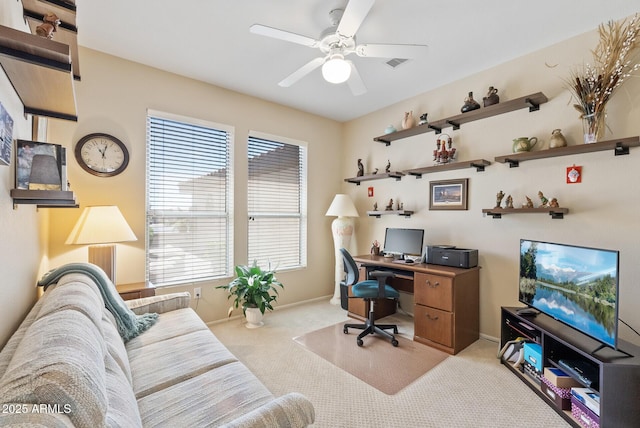 20394 N Coronado Way, Surprise, AZ 85374 - office area featuring carpet floors and ceiling fan