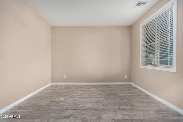 empty room featuring light hardwood / wood-style flooring