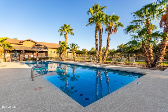 view of pool with a patio area