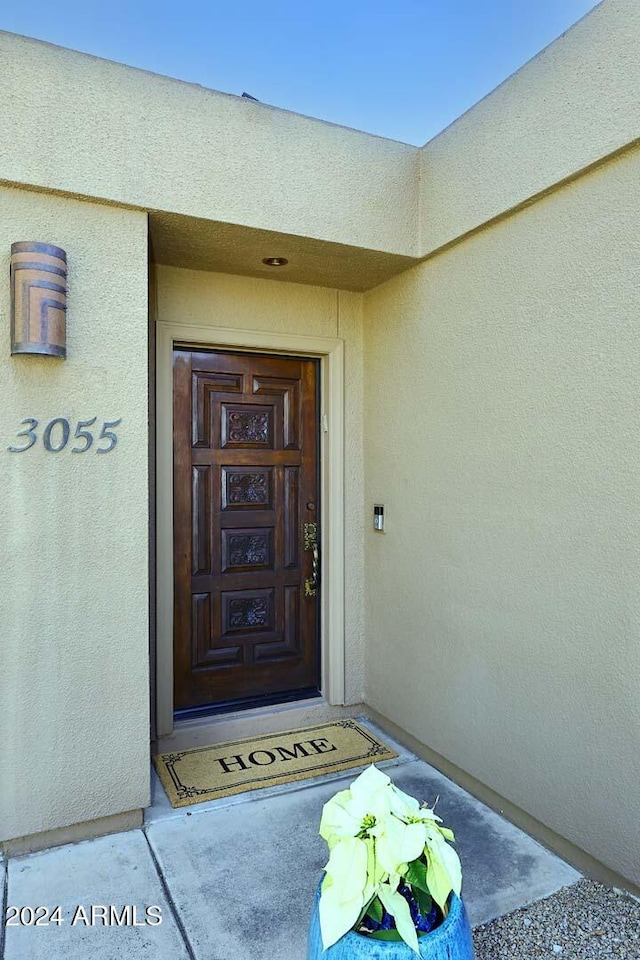 view of doorway to property