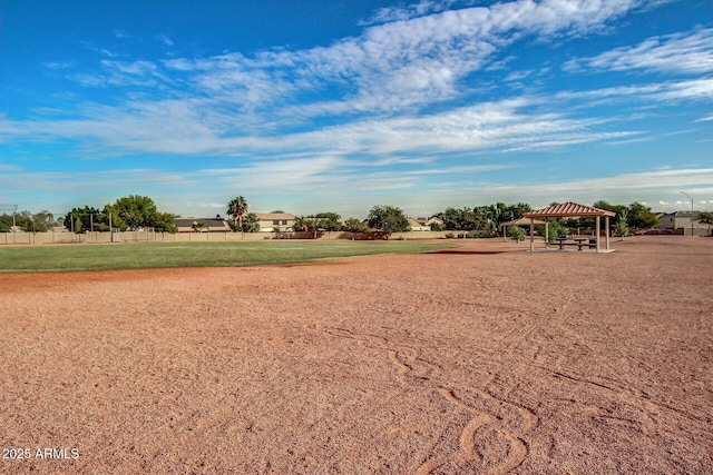 view of yard featuring a gazebo