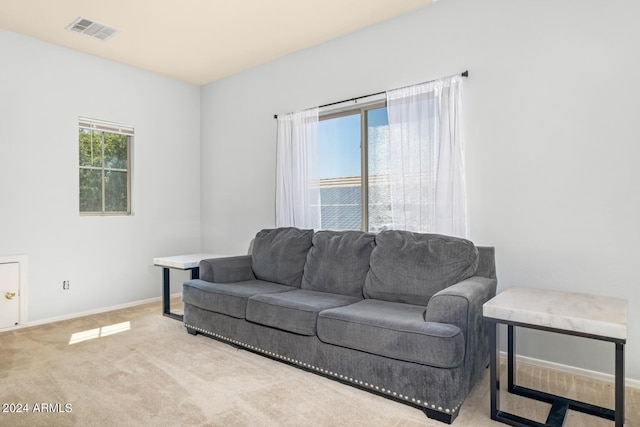 view of carpeted living room