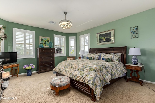 19104 N Smith Dr, Maricopa, AZ 85139 - carpeted bedroom featuring visible vents, baseboards, and multiple windows