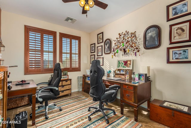 19104 N Smith Dr, Maricopa, AZ 85139 - office space featuring visible vents and a ceiling fan