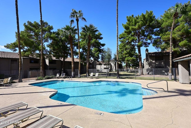 view of pool with a patio area