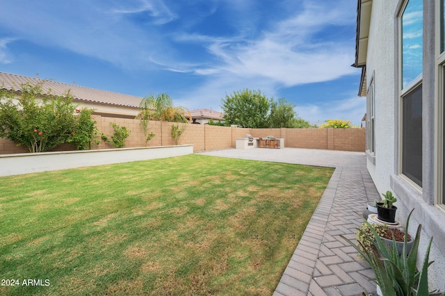 view of yard with a patio