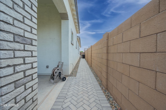 view of home's exterior with a patio area