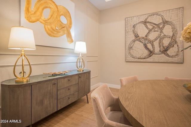 bedroom featuring light wood-type flooring