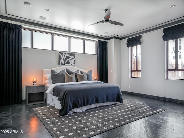 114 W Adams St Ph, Ph, Phoenix, AZ 85003 - bedroom with baseboards and a ceiling fan