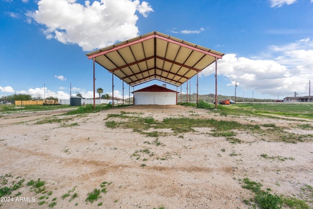 exterior space featuring a carport