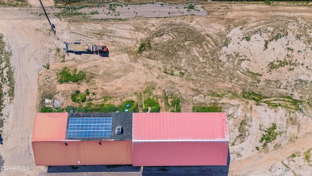 drone / aerial view with a rural view