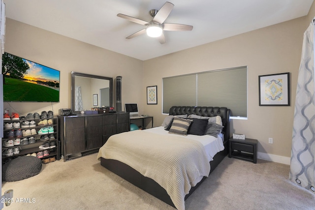 15050 N Thompson Peak Pkwy Unit 2072, Scottsdale, AZ 85260 - bedroom with carpet flooring, a ceiling fan, and baseboards