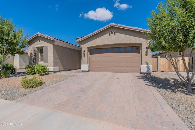 view of front of house featuring a garage