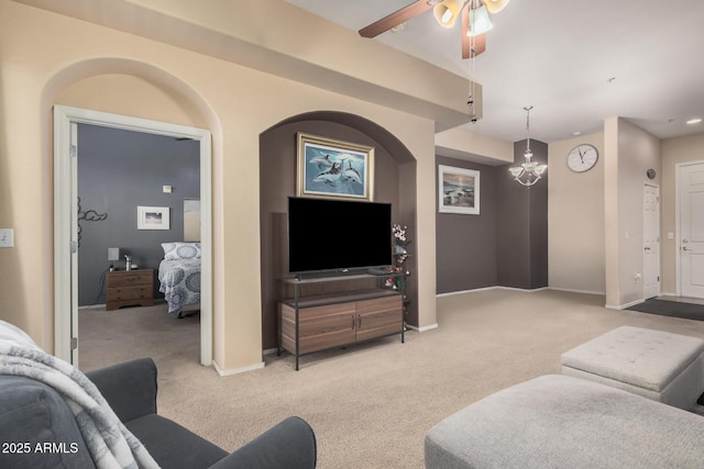 14575 W Mountain View Blvd Unit 12309, Surprise, AZ 85374 - living area featuring carpet flooring and a ceiling fan