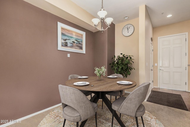 14575 W Mountain View Blvd Unit 12309, Surprise, AZ 85374 - dining room with light colored carpet and a chandelier
