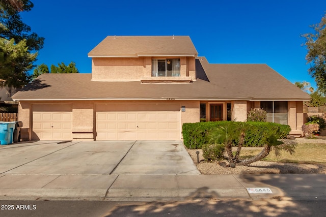 view of front facade with a garage