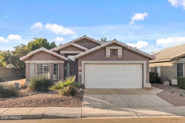 view of front of house featuring a garage