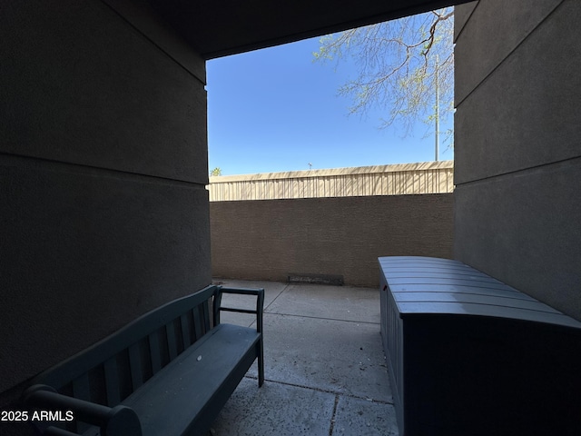 view of patio / terrace with a fenced backyard