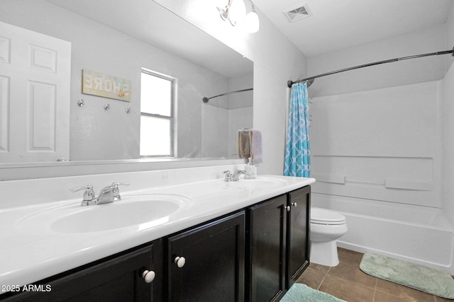 3436 E Gary Way, Gilbert, AZ 85234 - full bathroom featuring a sink, tile patterned flooring, toilet, and visible vents
