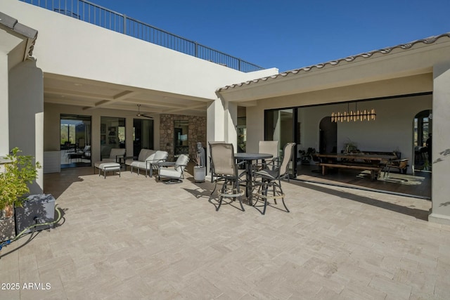 view of patio with outdoor dining space