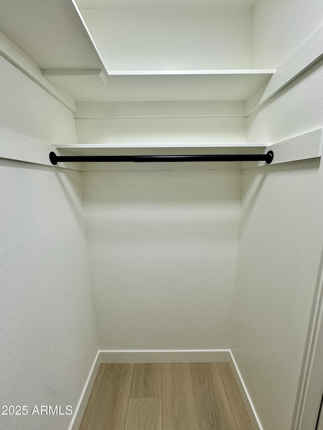 spacious closet with wood-type flooring