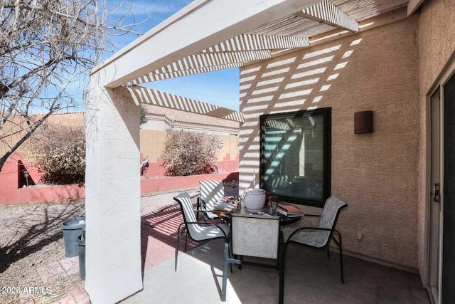 view of patio / terrace with a pergola