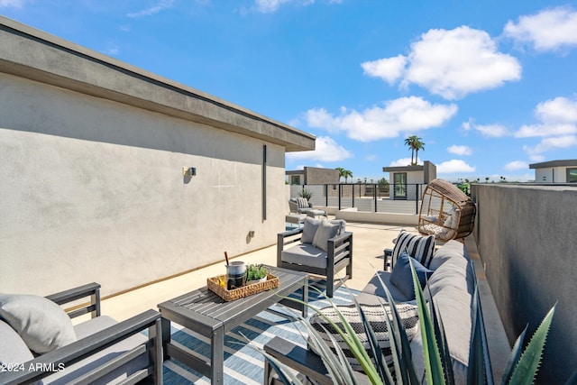 view of patio with an outdoor hangout area