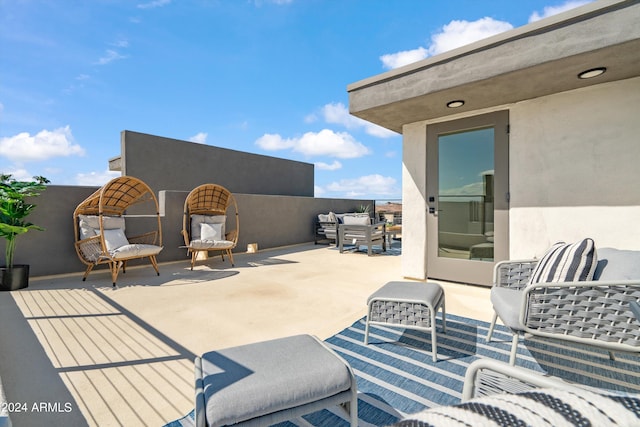 view of patio / terrace featuring an outdoor hangout area