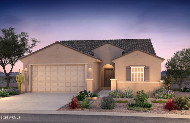 view of front of house featuring a garage