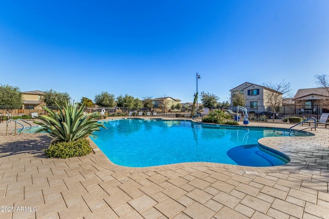 view of pool with a patio area