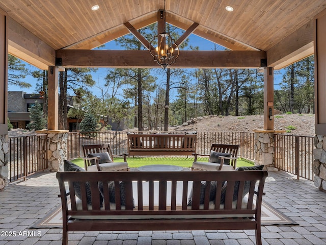1137 Timbernook Xing, Williams, AZ 86046 - wooden terrace featuring an outdoor hangout area