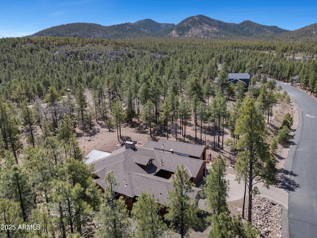 1137 Timbernook Xing, Williams, AZ 86046 - aerial view of property and surrounding area featuring a forest and mountains