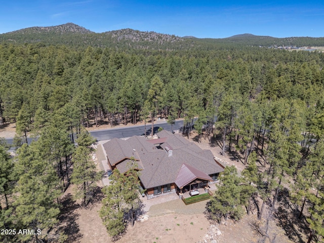 1137 Timbernook Xing, Williams, AZ 86046 - view from above of property featuring a forest and a mountain backdrop