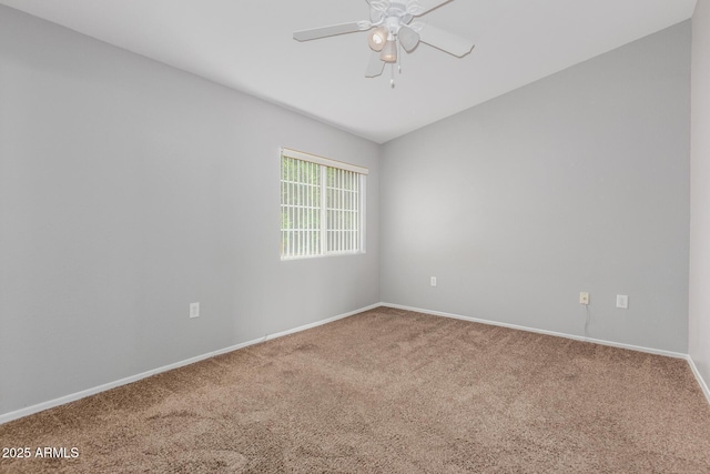 125 S 56th St Unit 124, Mesa, AZ 85206 - spare room with ceiling fan, carpet flooring, and baseboards