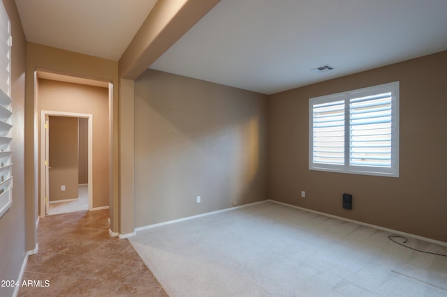 view of carpeted empty room