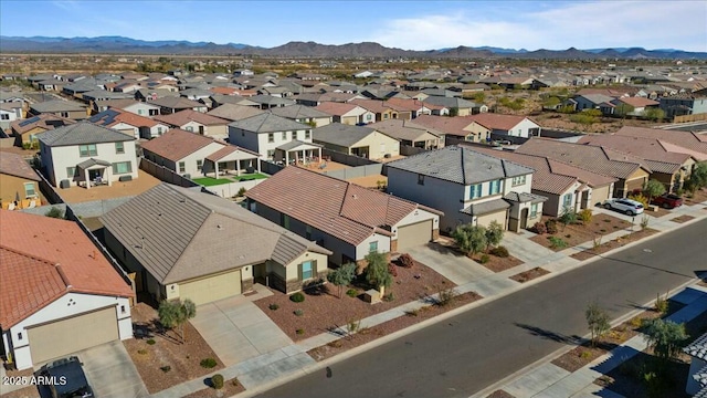 bird's eye view featuring a mountain view