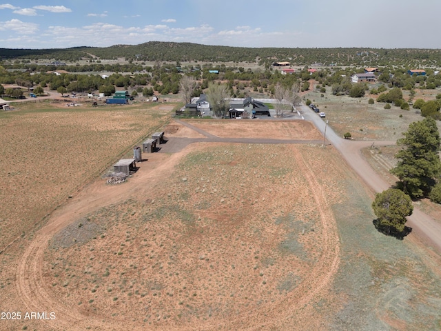 drone / aerial view with a rural view