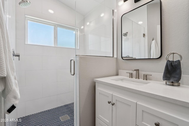1057 W Laurel Ave, Gilbert, AZ 85233 - bathroom featuring a stall shower and vanity