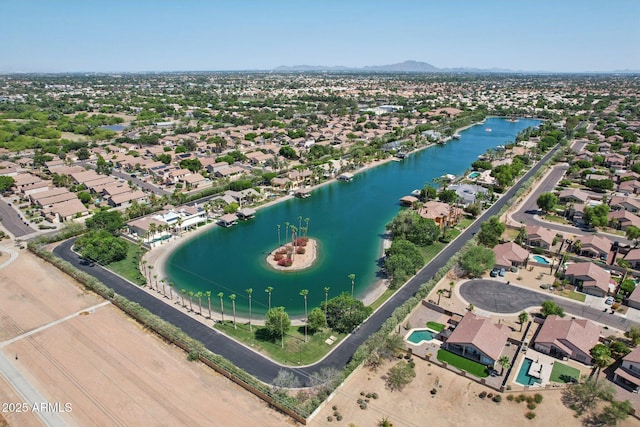 1057 W Laurel Ave, Gilbert, AZ 85233 - aerial perspective of suburban area with a water and mountain view