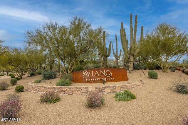 view of community sign